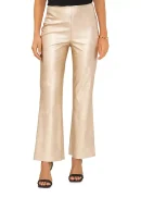 Metallic Flare Leg Pants