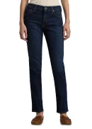 Mid Rise Straight Leg Jeans in Deep Royal