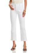 Noya High Rise Slim Flare Jeans in Blanc