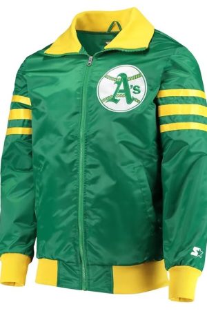 Oakland A’s Cooperstown Collection The Captain III Kelly Green Jacket