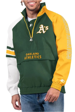 Oakland Athletics Elite Half Zip Pullover Jacket