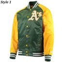 Oakland Athletics Lead Off Varsity Satin Jacket