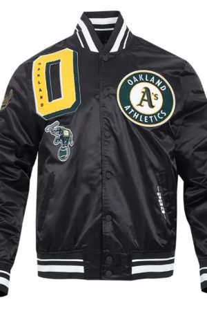 Oakland Athletics Mashup Classic Rib Satin Jacket