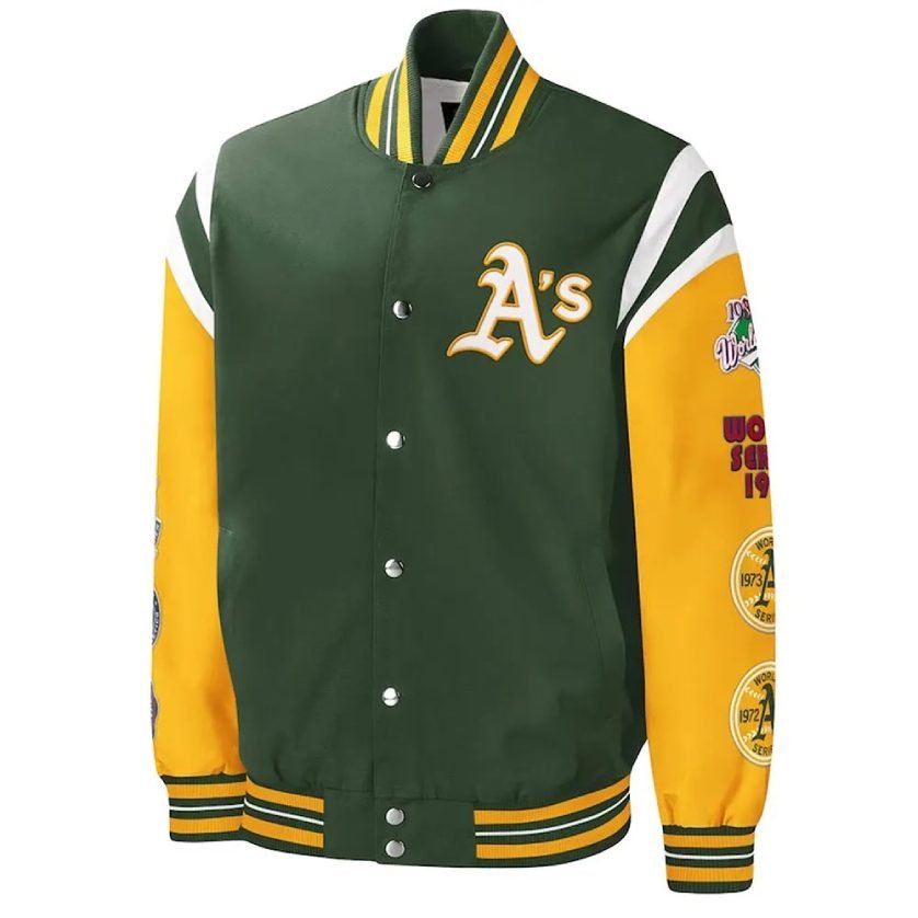Oakland Athletics Title Holder Satin Jacket 1 Oakland Athletics Title Holder Satin Jacket