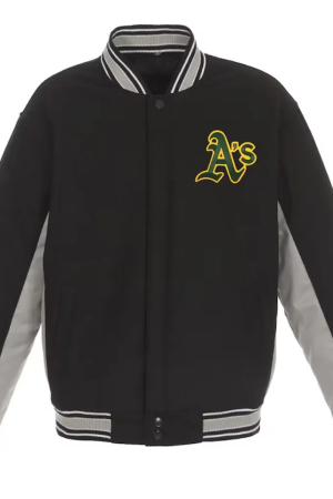 Oakland Athletics Varsity Black Wool Jacket
