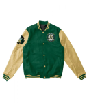 Oakland Athletics Yellow and Green WoolLeather Jacket