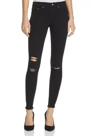 Ripped Knee Denim Leggings