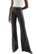 Robbie Stretch Leather Flares