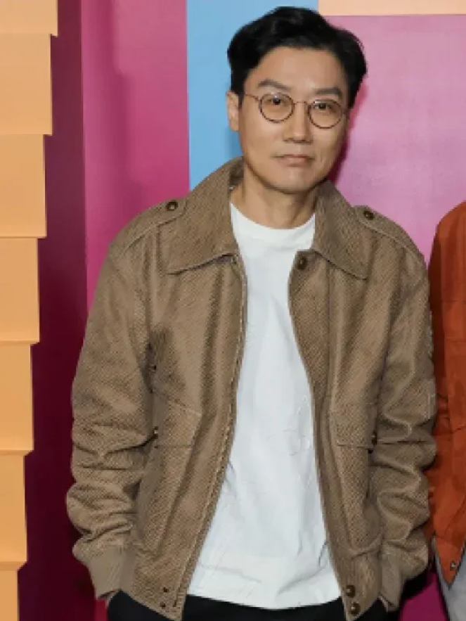 Squid Game Series Hwang Dong-hyuk Leather Jacket 1 Squid Game Series Hwang Dong-hyuk Leather Jacket
