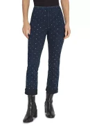 Studded High Rise Skinny Jeans in Indigo