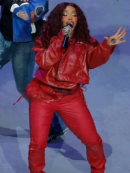 Super Bowl Halftime Show 2025 SZA Red Leather Jacket