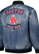 Men's Profile Charcoal Boston Red Sox Big & Tall Full-Zip Bomber Jacket