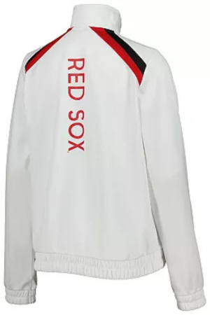 Women's G-III 4Her by Carl Banks White Boston Red Sox Red Flag Full-Zip Track Jacket
