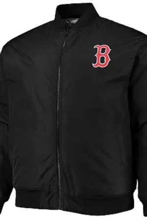 Men's White/Black Boston Red Sox Reversible Satin Full-Zip Jacket