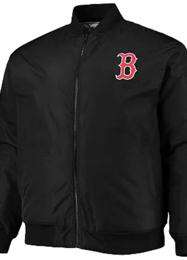 Men's White/Black Boston Red Sox Reversible Satin Full-Zip Jacket 4 Men's White/Black Boston Red Sox Reversible Satin Full-Zip Jacket