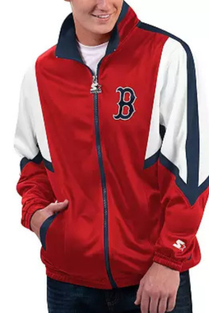 Men's Starter Red Boston Red Sox Lead Runner Full-Zip Jacket