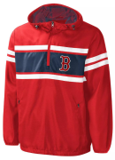 Men's G-III Sports by Carl Banks Red Boston Red Sox Game Score Half-Zip Windbreaker