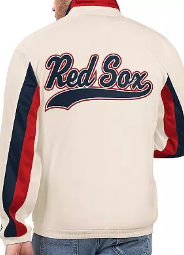 Men's Starter Cream Boston Red Sox Rebound Cooperstown Collection Full-Zip Track Jacket 2 Men's Red Sox Rebound Track Jacket by Starter