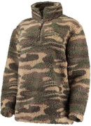 Women's G-III 4Her by Carl Banks Camo Boston Red Sox Sherpa Quarter-Zip Jacket