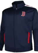 Men's Navy Boston Red Sox Big & Tall Tricot Track Full-Zip Jacket