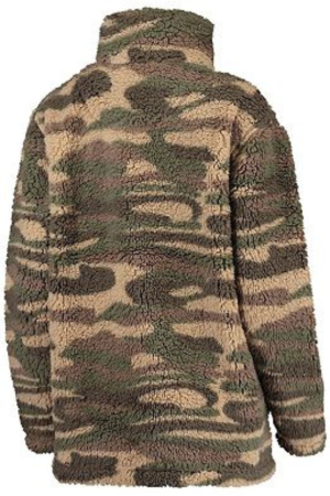 Women's G-III 4Her by Carl Banks Camo Boston Red Sox Sherpa Quarter-Zip Jacket