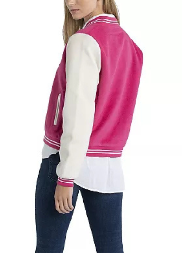Women's Lusso Pink Boston Red Sox Priya Full-Snap Varsity Jacket 2 Women's Lusso Pink Boston Red Sox Priya Full-Snap Varsity Jacket