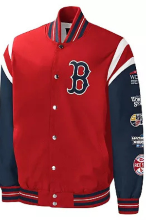 Men's G-III Sports by Carl Banks Red Boston Red Sox Title Holder Full-Snap Varsity Jacket