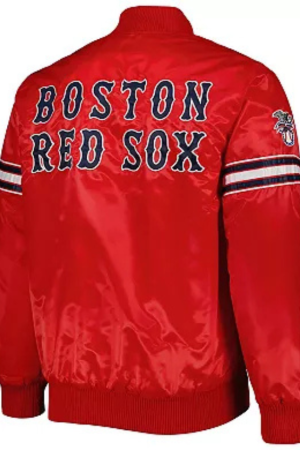 Men's Starter Red Boston Red Sox Pick & Roll Satin Varsity Full-Snap Jacket
