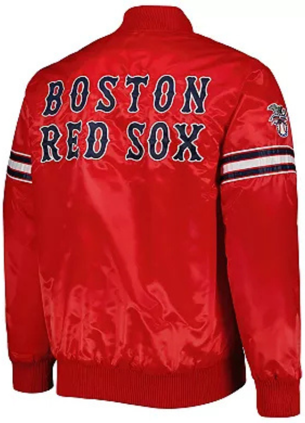 Men's Starter Red Boston Red Sox Pick & Roll Satin Varsity Full-Snap Jacket 2 Men's Starter Red Boston Red Sox Pick & Roll Satin Varsity Full-Snap Jacket
