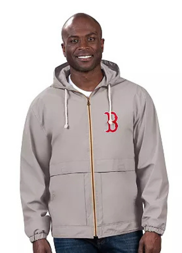 Men's G-III Sports by Carl Banks Gray Boston Red Sox Full-Zip Rain Jacket 1 Men's G-III Sports by Carl Banks Gray Boston Red Sox Full-Zip Rain Jacket
