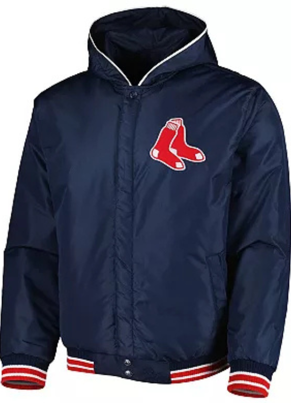 Men's JH Design Navy Boston Red Sox Reversible Fleece Full-Snap Hoodie Jacket 1 Men's JH Design Navy Boston Red Sox Reversible Fleece Full-Snap Hoodie Jacket