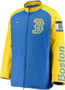 Men's Nike Light Blue Boston Red Sox City Connect Baseball Dugout Full-Zip Jacket