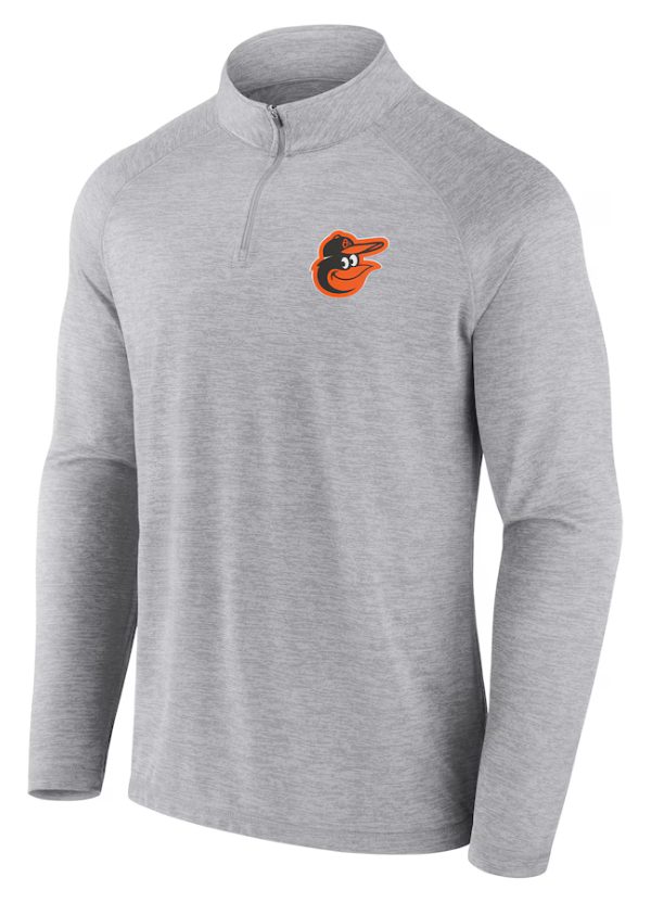 Men's Fanatics Gray Baltimore Orioles Head-to-Head Raglan Quarter-Zip Jacket 1 Men's Fanatics Gray Baltimore Orioles Head-to-Head Raglan Quarter-Zip Jacket