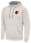 Men's Antigua Cream Baltimore Orioles Victory Pullover Hoodie