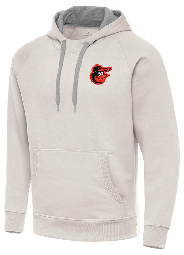 Men's Antigua Cream Baltimore Orioles Victory Pullover Hoodie 1 Men's Antigua Cream Baltimore Orioles Victory Pullover Hoodie