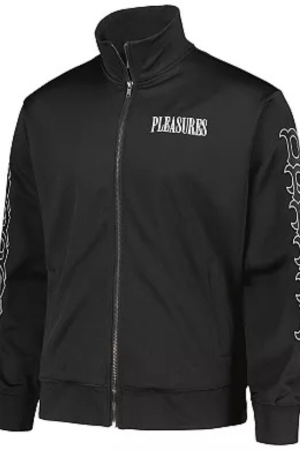 Men's PLEASURES Black Boston Red Sox Pitcher Full-Zip Track Jacket