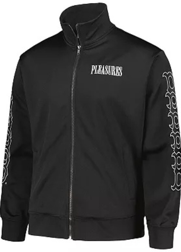 Men's PLEASURES Black Boston Red Sox Pitcher Full-Zip Track Jacket 1 Men's PLEASURES Black Boston Red Sox Pitcher Full-Zip Track Jacket