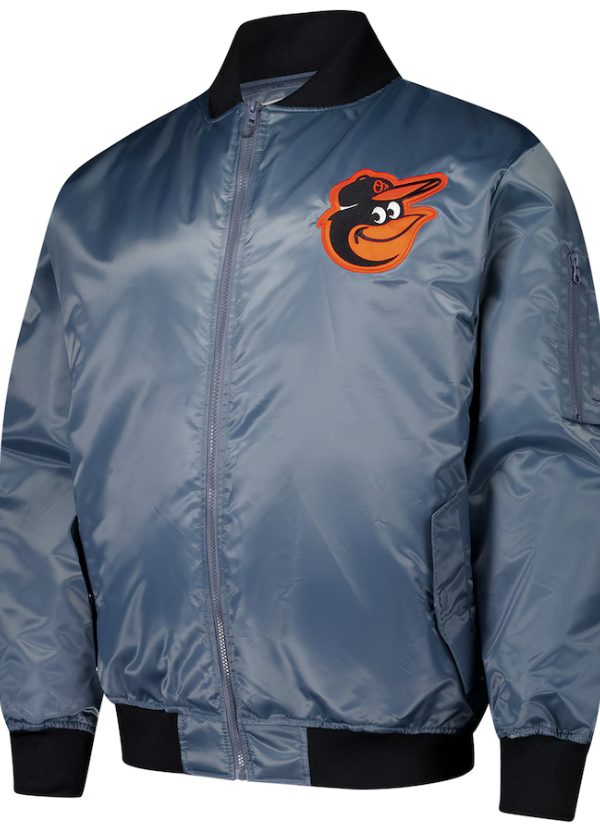 Men's Profile Charcoal Baltimore Orioles Big & Tall Full-Zip Bomber Jacket 1 Men's Profile Charcoal Baltimore Orioles Big & Tall Full-Zip Bomber Jacket