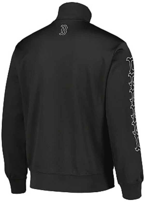 Men's PLEASURES Black Boston Red Sox Pitcher Full-Zip Track Jacket 2 Men's PLEASURES Black Boston Red Sox Pitcher Full-Zip Track Jacket