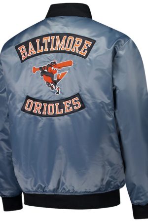 Men's Profile Charcoal Baltimore Orioles Big & Tall Full-Zip Bomber Jacket