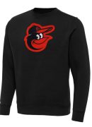 Men's Antigua Black Baltimore Orioles Big & Tall Victory Pullover Sweatshirt