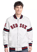 Men's�Starter White Boston Red Sox Cooperstown Scout Full-Snap Varsity Jacket