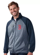 Men's�G-III Sports by Carl Banks Navy Boston Red Sox Runners Raglan Full-Zip Track Jacket