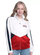 Women's�G-III Sports by Carl Banks White/Navy Boston Red Sox Rally Rhinestone Raglan Full-Zip Track Jacket