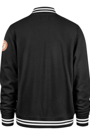 Men's '47 Black Baltimore Orioles Wax Pack Pro Camden Full-Zip Track Jacket
