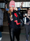 Valentine Day Rihanna Red Heart Black Jacket