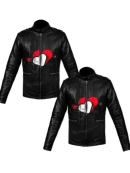 Valentines Special Couple Black Leather Jacket