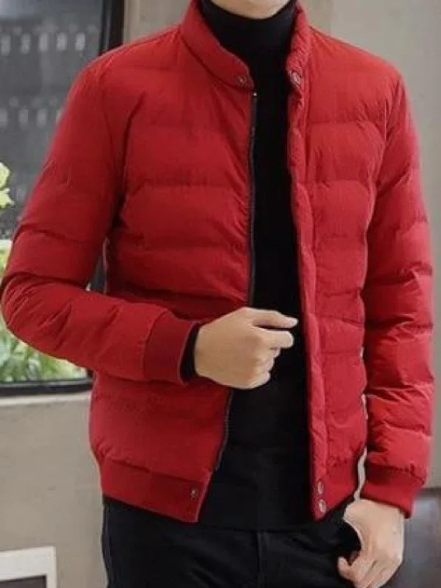 Valentines Special Couple Red Puffer Jacket 1 Valentines Special Couple Red Puffer Jacket